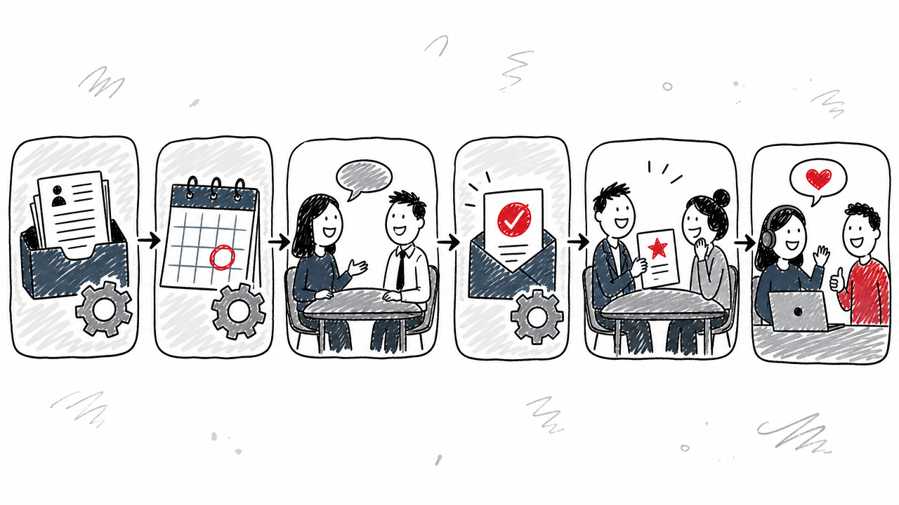 採用プロセスでは、事務連絡は自動化し、対話や不安への対応は人が担う。