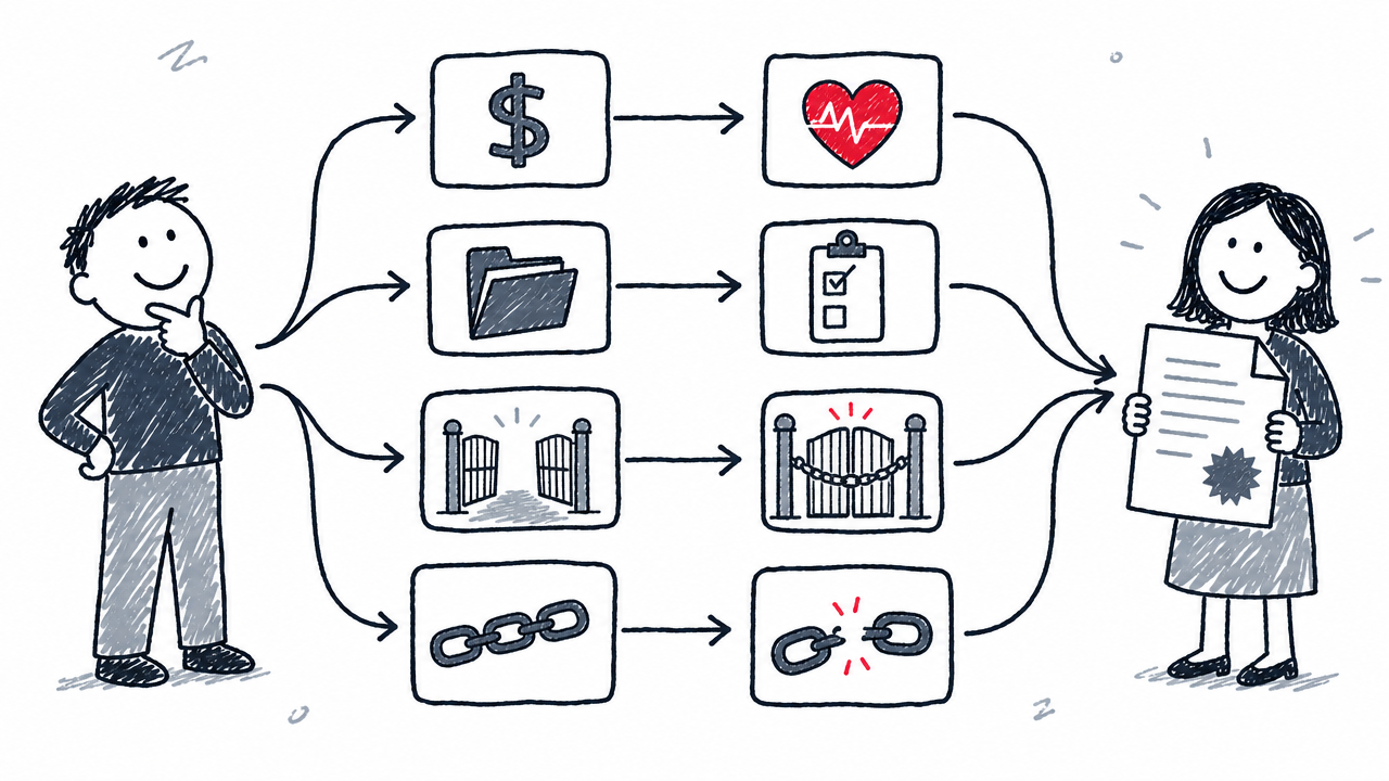 Four POA choices combine to define authority over decisions, scope, timing, and incapacity.
