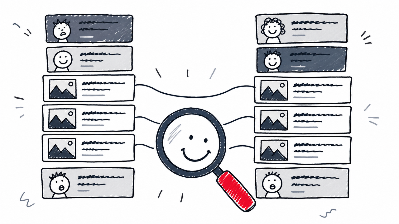 Two result lists share several matching pages, indicating that the queries likely serve the same search intent.