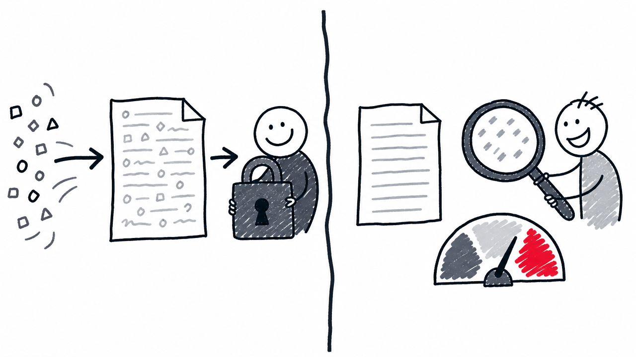 A provider detector verifies an embedded text watermark, while an AI classifier only estimates whether text seems AI-generated.