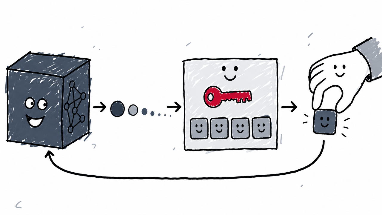 A watermark layer uses a secret key and recent tokens to influence each selected token during generation.
